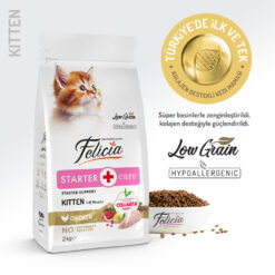 Felicia Hypoallergenic Tavuklu Düşük Tahıllı Yavru Kedi Maması2