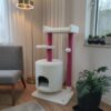 HayMiaKo Oturaklı Yuvarlak Kedi Evi1