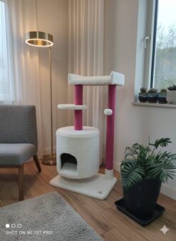 HayMiaKo Oturaklı Yuvarlak Kedi Evi1
