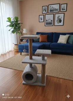 HayMiaKo Premium Tünelli Kedi Tırmalama Evi2